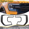 Накладка на переднюю фару для Ford Ranger Raptor Next Gen 2026 2026 Wildtrak XLT Sport Колпаки фар Автоаксессуары