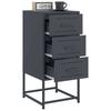 Nightstands (2 pcs) Anthracite 36 x 39 x 78 cm Steel