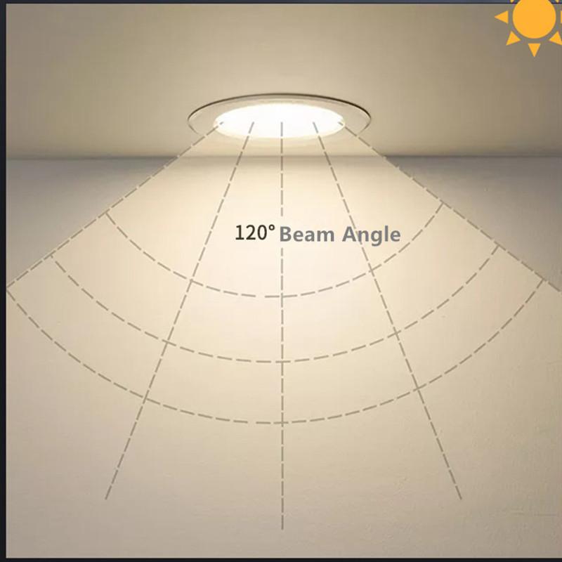 Recessed Led Downlight Ultra Thin Silver White Golden Led Ceiling Lamp 3W 5W 9W LED Spot Light Lighting For Living Room Bedroom