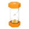 PATIKIL 2-Minute Hourglass, Hexagonal Small Hourglass with Resin Cover, Countdown Hourglass for Games, Kitchen, Party Favors, DIY Decorations (Orange)