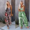 Women Fashion Style Jumpsuits Summer Overalls Multicolor V- Neck Sleeveless Casual Rompers for Girls Playsuit