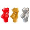 Hand Gesture Heart Finger Statue Love Gesture Sculpture Resin Figurine for Bar Nightstands Fireplace Bedroom Valentine's Day