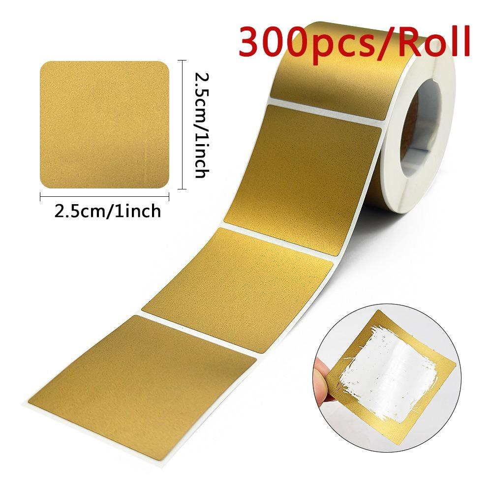 300pcs/Roll Self-adhesive Scratch Labels Stickers 2.5cm DIY Scratch Stickers Party Supplies