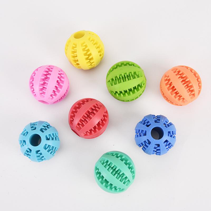Durable Rubber Dog Toy: Treat Dispensing, Teeth Cleaning, Chewing, Self-Entertainment, Interactive Boredom Relief Ball