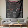Nurburgring Track Map Facts Infographic F1 Racing Fans Bohemian Tapestry for Fans Home Decor