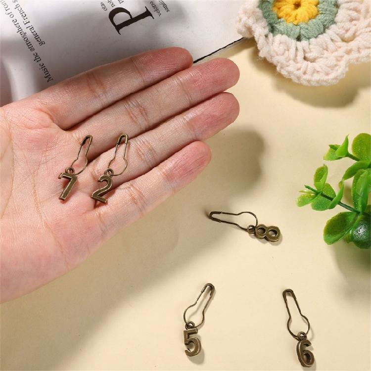 Металлические маркеры для вязания с цифрами для эффективного подсчета петель