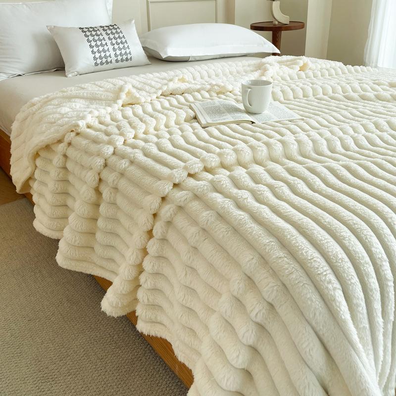 Rabbit Hair Velvet Blanket, Flannel Blanket, Thickened Coral Velvet Blanket, Office Nap Blanket, Light Luxury Air Conditioning Blanket