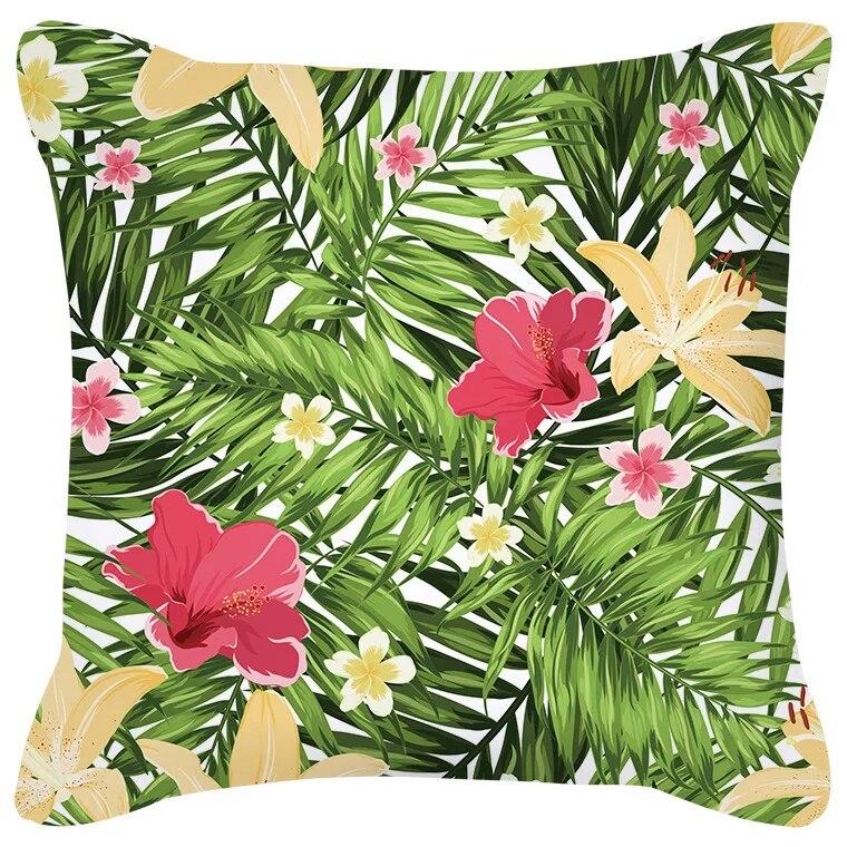 Подушка с цветком сливы, подушка с фламинго, черешней, домашний стул, украшение для дивана, желтая наволочка