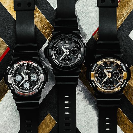 Casio Мужские часы G-SHOCK из смолы, водонепроницаемые 200 м, аналоговые, ударопрочные, кварцевые, GAW-100B-1A