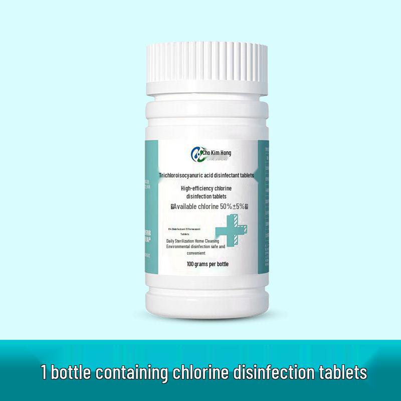 84 Chlorine Disinfectant Tablets - 100 Large Effervescent Tablets for Schools, Hospitals, Public Spaces, Floors & Household Use (50% Chlorine Content)