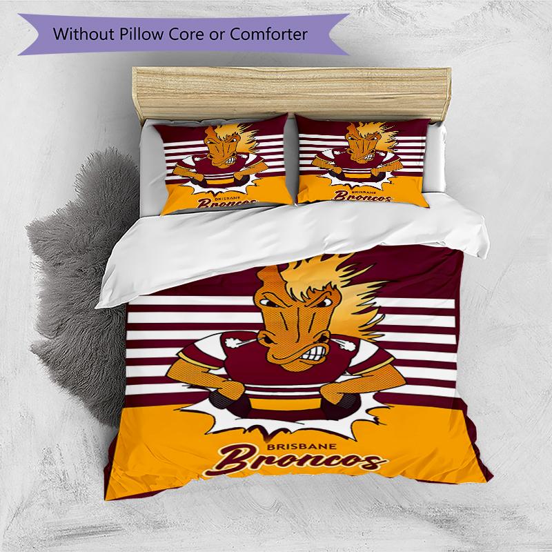 3pcs Football Team (19) Design Cover Set - HD Printed Bedding with 1 Cover and 2 Pillowcases - Perfect for Home and Dorm Decor