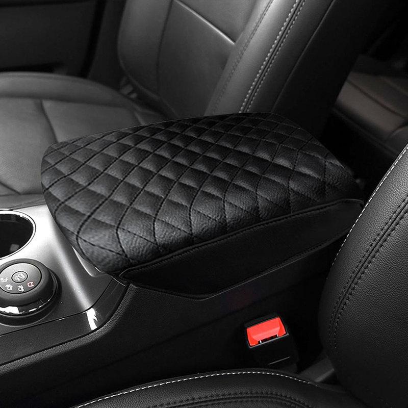 Center Console Armrest Cushion Leather Car Arm Rest Box Cover Pad for Ford Explorer 2011 2012 2013 2014 2015 2016 2017