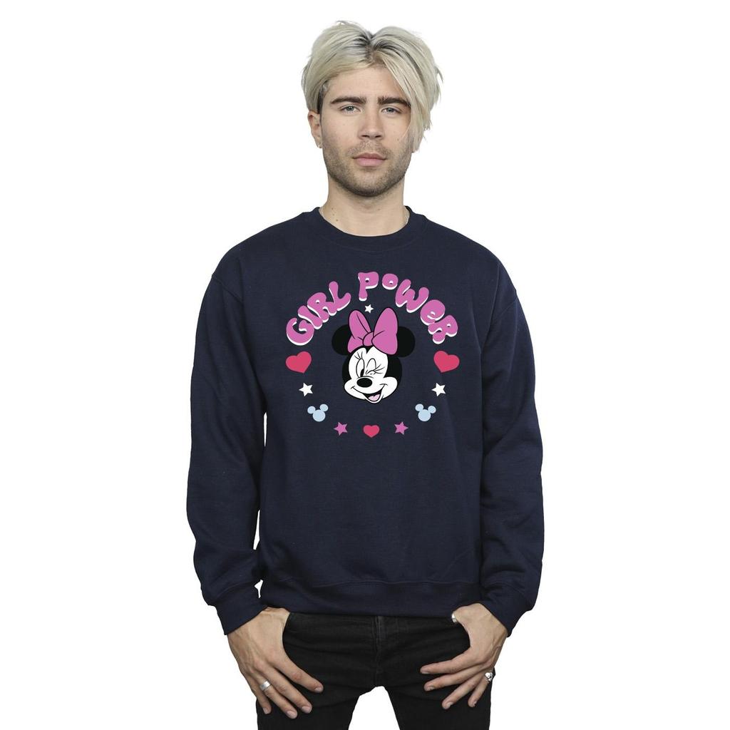 Disney Mens Minnie Mouse Girl Power Sweatshirt