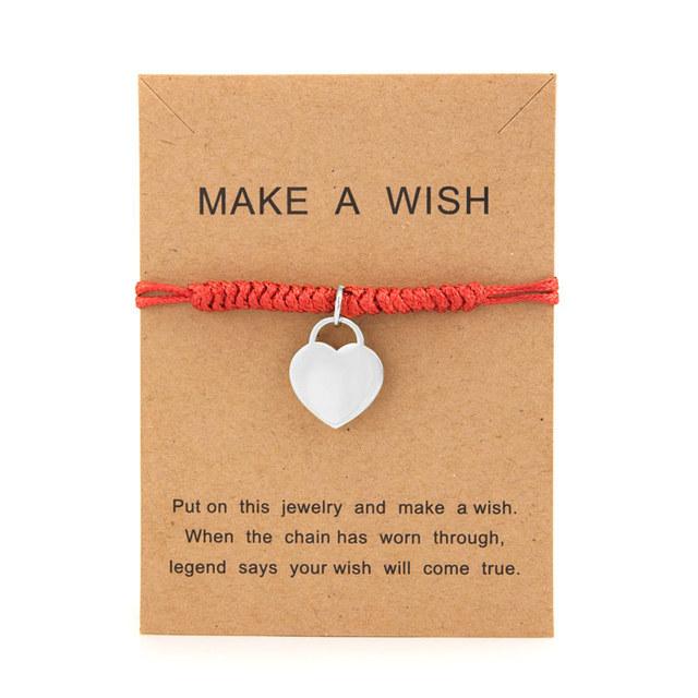 Lucky Coin Amulet Bracelet for Women Saint Benedict Our Lady Heart Charm Stainless Steel Jewelry Red String Rope Bracelet Gift