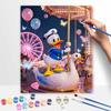 Disney Цифровой набор для рисования маслом Арт-набор Дональд Дак Карусель Ручная раскраска Картина Домашний декор