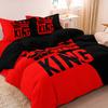 Серый и черный пододеяльник king-size с рисунком, комплект из пуха, мягкий и удобный, для спальни и общежития, комплект постельного белья