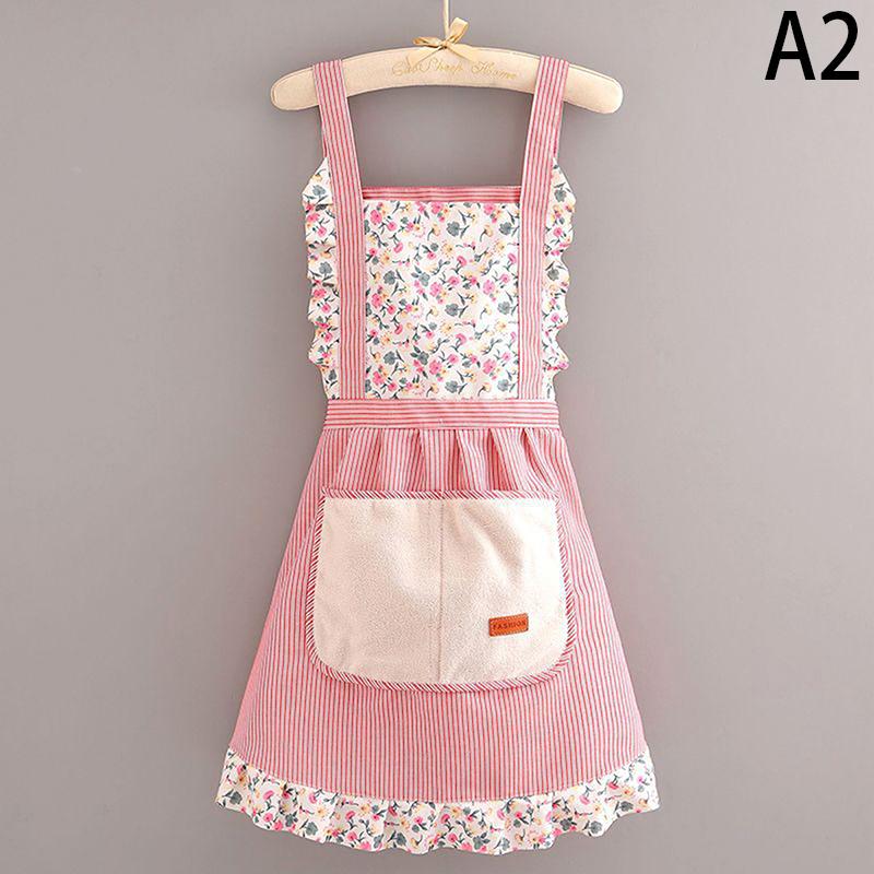 Холщовый фартук с цветочным принтом, моющийся, прочный, устойчивый к пятнам и износостойкий для кухни, фартуки для дома и работы, красивый фартук для кухни
