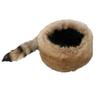 Russian Round Flat-top Hat, Autumn and Winter New European and American Style Raccoon Tail Warm Ear protection Hat for Women