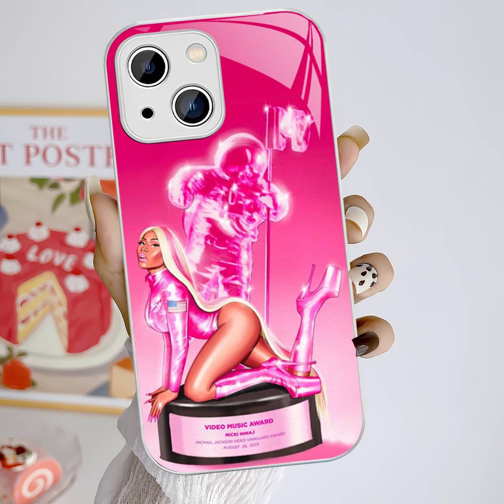 Ники Минаж Рэпер Для IPhone 14 13 12 Mini 11 Pro XS Max X XR 14 Plus Закаленное Стекло Чехол