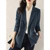 Пиджак вельветовый ретро для женщин на осень/зиму, повседневный и изысканный маленький блейзер в британском стиле с ощущением высокого класса