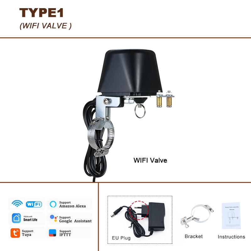 1/2" 3/4" 1" Умный газовый клапан Tuya WIFI Садовый таймер отключения воды Контроллер для полива с датчиком воды/газа Alexa Google
