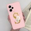 Забавный чехол для телефона Xiaomi Poco X5 X5Pro 5G Розовый 26 букв Мягкий силикон Матовый Прочный задний чехол для PocoX5 Pro PocoX5 X5 Pro