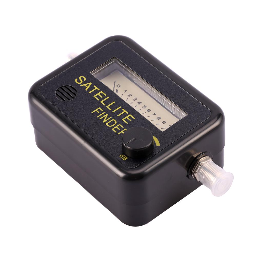 Рот колокола с желтыми символами на черном фоне совмещен с приемником измерителя сигнала