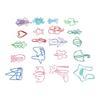 100 Counts Animal Shaped Paperclips Coated Assorted Color Cute Shaped Bookmark Paper Clips for