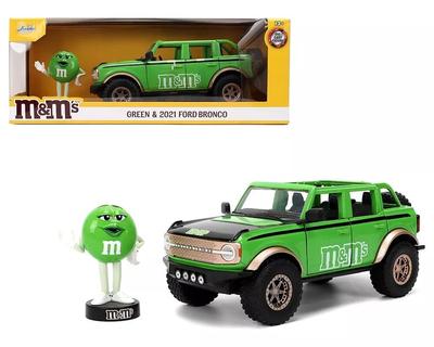 JADA TOYS зеленая фигурка Ford Bronco 2021 Bronco 35473 1/24 M&M's и M&M's [Товар]