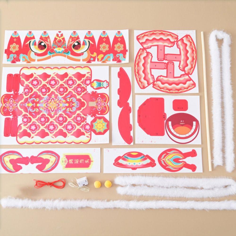 Водонепроницаемый фонарь танца льва в древнем стиле, светящийся фонарь, переносной фонарь, детская поделка