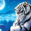DIY 5D Diamond Painting Full Drill Animal Blue White Tiger Picture Diamond Mosaic Hand Inlaid Rhinestones Embroidery Home Decor