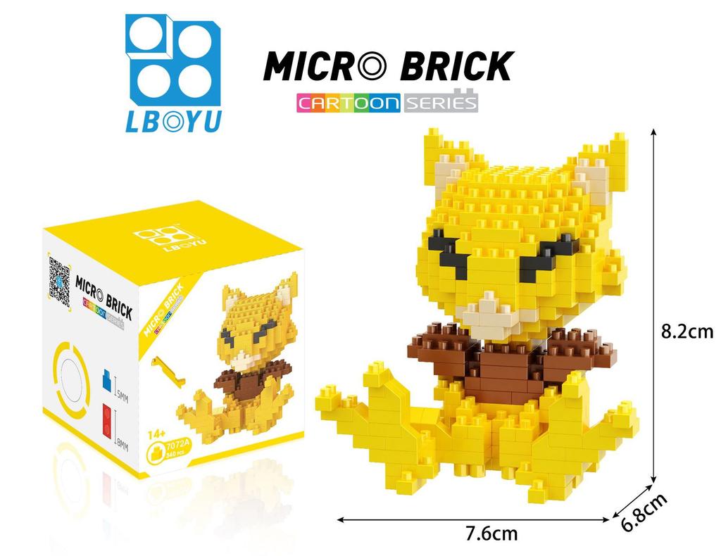 Pokemon Micro Building Blocks LBOYU Jigglypuff Gengar Mudkip Piplup Raichu Bulbasaur Pikachu Mini Brick Figures Toy  For Kids