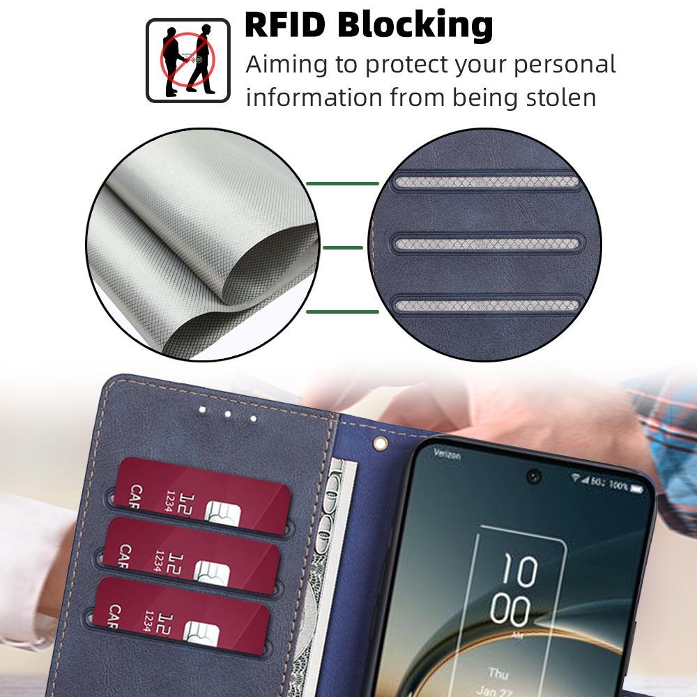 Чехол-кошелек с защитой от кражи RFID для Itel A48 Vision 1 Pro Blackview A100 Cubot X30 Tecno Spark 7, чехол из искусственной кожи, кобура с 6 слотами для карт, бампер для телефона