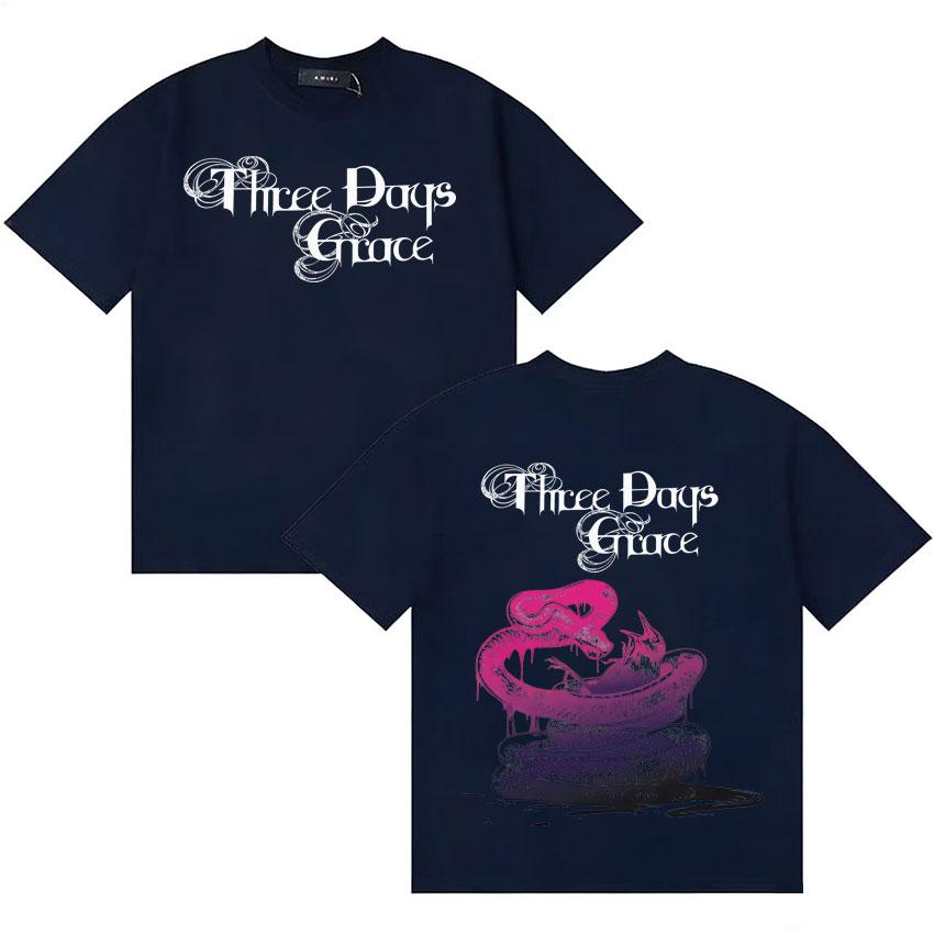 Three Days Grace Trendy Music Tshirts Cotton Harajuku Short Sleeve Tshirt Unisex Women Y2K Teenagers High Quality T Shirt Unisex