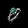 Elegant and Noble 925 Sterling Silver Ring Real Gemstone Natural Emerald Fine Jewelry for Women Engagement and Anniversary Gift
