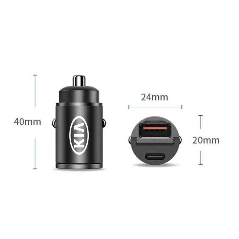 BBDR3 KIA Car Charger Head 3 In 1 Charging Data Cable USB Type-C For KIA EV6 Stinger RIO Sorento Picanto Ceed Borrego Syros K4 K5 K8