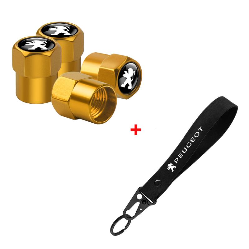 2026 Hot Car Sticker For Peugeot 207 3008 206 208 308 307 407 508 2008 5008 Aluminum Metal Car Tire Valve Cover Car Badge Nylon