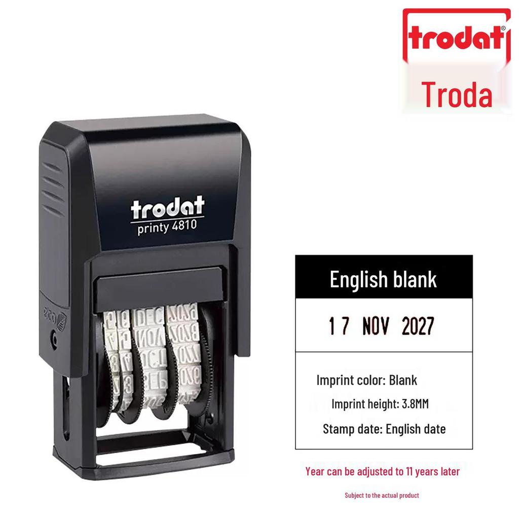 Самонаборный датер Trodat 4810, 3,8x20мм, Регулируемый, Даты на китайском и английском языках