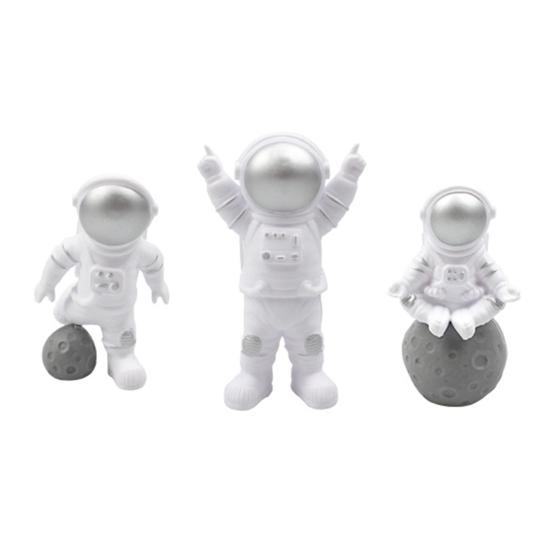 3 шт. практичные долговечные самодельные мини-торты на день рождения в виде астронавтов, украшения для вечеринок