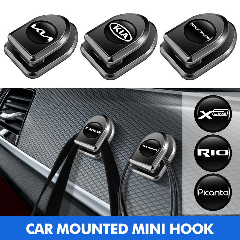 URDV7 For KIA Mini Car Hooks Fixing Clips Phone Data Line Organizer Auto Interior Accessories Stinger Optima Cerato Soul Venga Forte