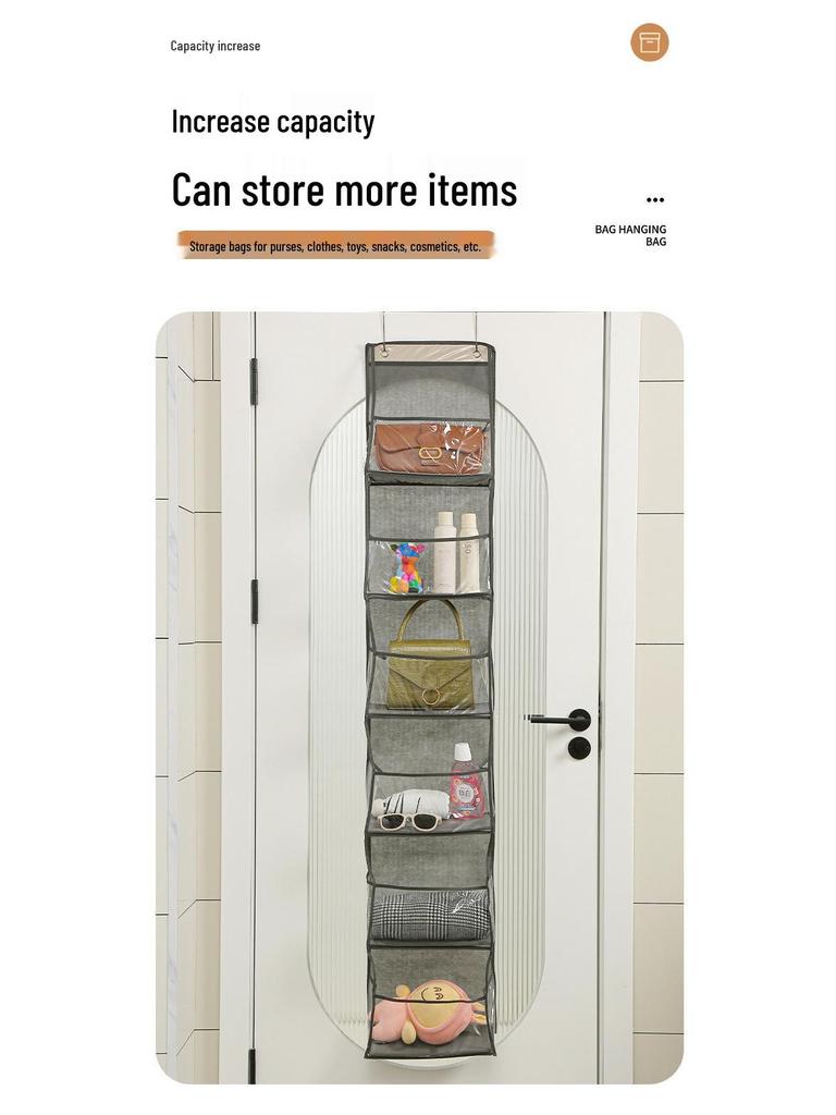 Wall-Mounted Multi-Layer Hanging Storage Bag for Clothes & Toys