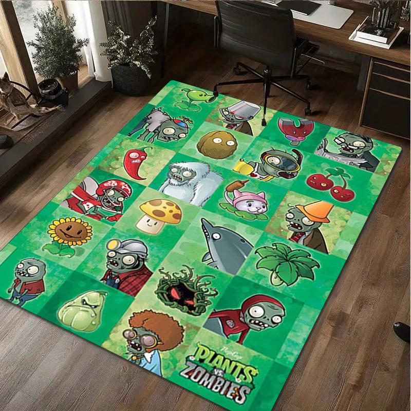 1Pc Plants V.S. Zombies Rug - Home carpet Office Decorative Carpet For Living Room Bedroom Door Mat Floor Rug Computer Chair Area Rug