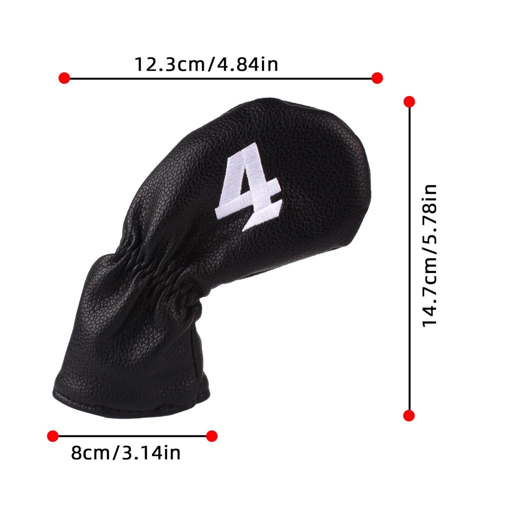 Andux 10 шт./компл. PU Чехол для головки гольф-айрона с номерами с обеих сторон Черный MTPU02