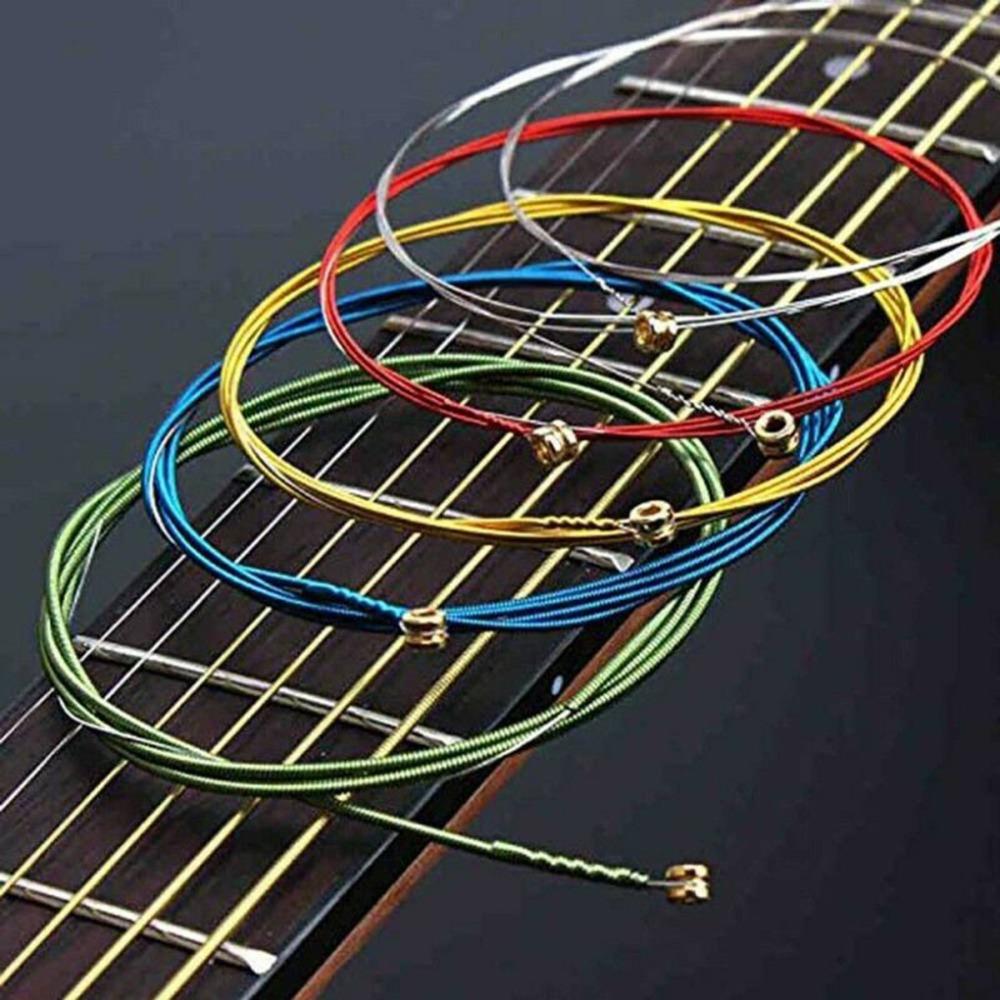 6 Strings Acoustic Guitar Strings Brass Folk Guitar Strings Durable Guitar Steel Strings Guitarist