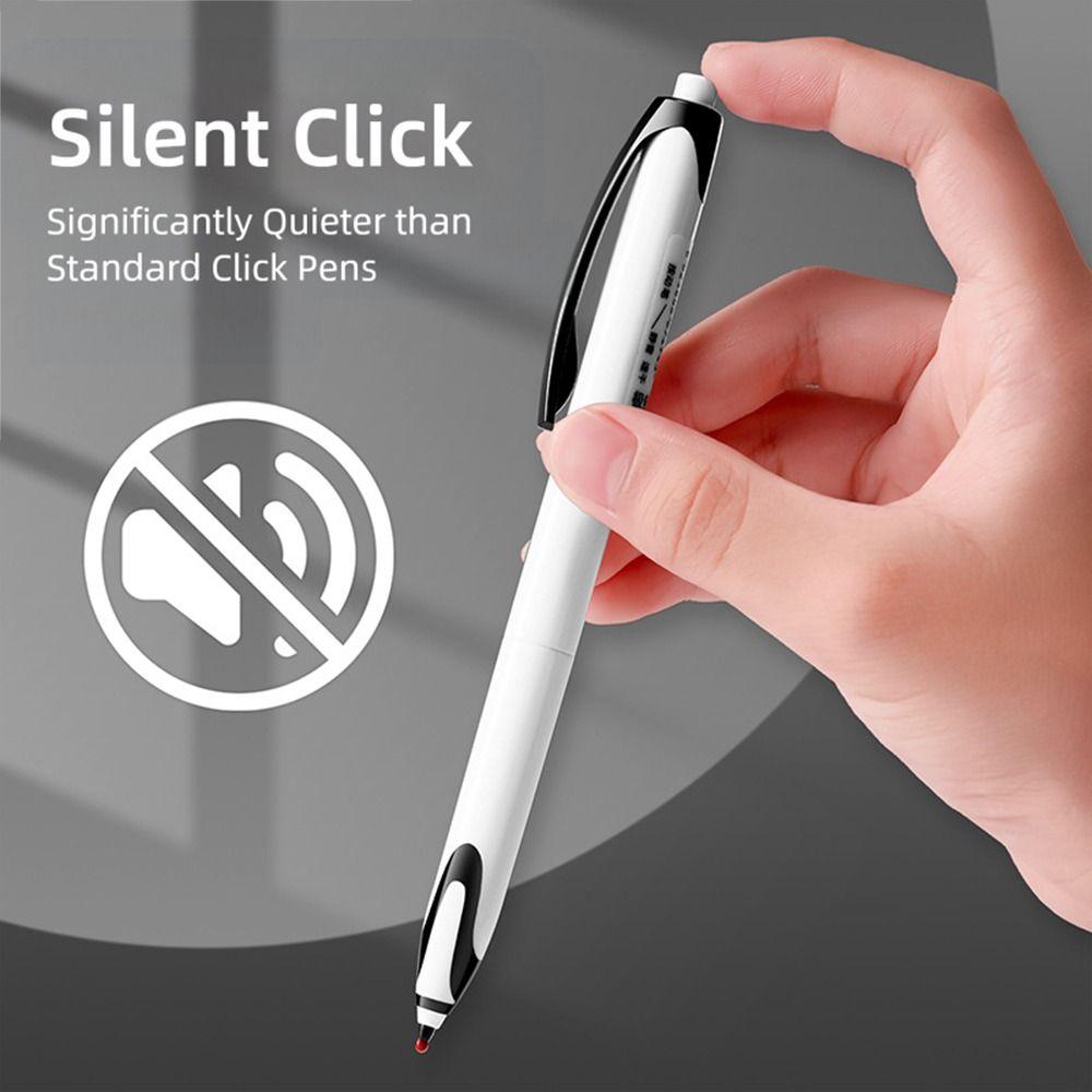 Durable Black/Red Ink Gel Pen 0.5mm Tip Press Type Sign Pen Quick Drying Ballpoint Pen Back To School Gift