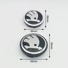 IYSZ8 56mm/65mm Green Black Chrome Car Wheel Center Caps Fit for Skoda Rims Hubcaps Cover Emblem Badge Logo Auto Styling Accessories