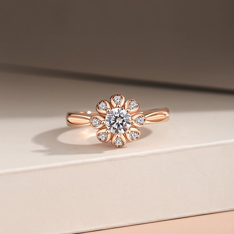 Кольцо Ins Wind Flower Femininity Light Luxury Open Ring