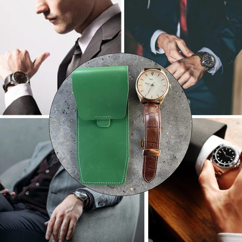 Портативный чехол для хранения часов из искусственной кожи с несколькими слоями и организованными отделениями, аксессуар для путешествий и бизнеса