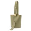Loewe Bucket Series Pebble Adjustable Shoulder Strap Lock Closure Leather Bucket Bag Unisex Handbags Eucalyptus-Green AANBBBWX01-4787