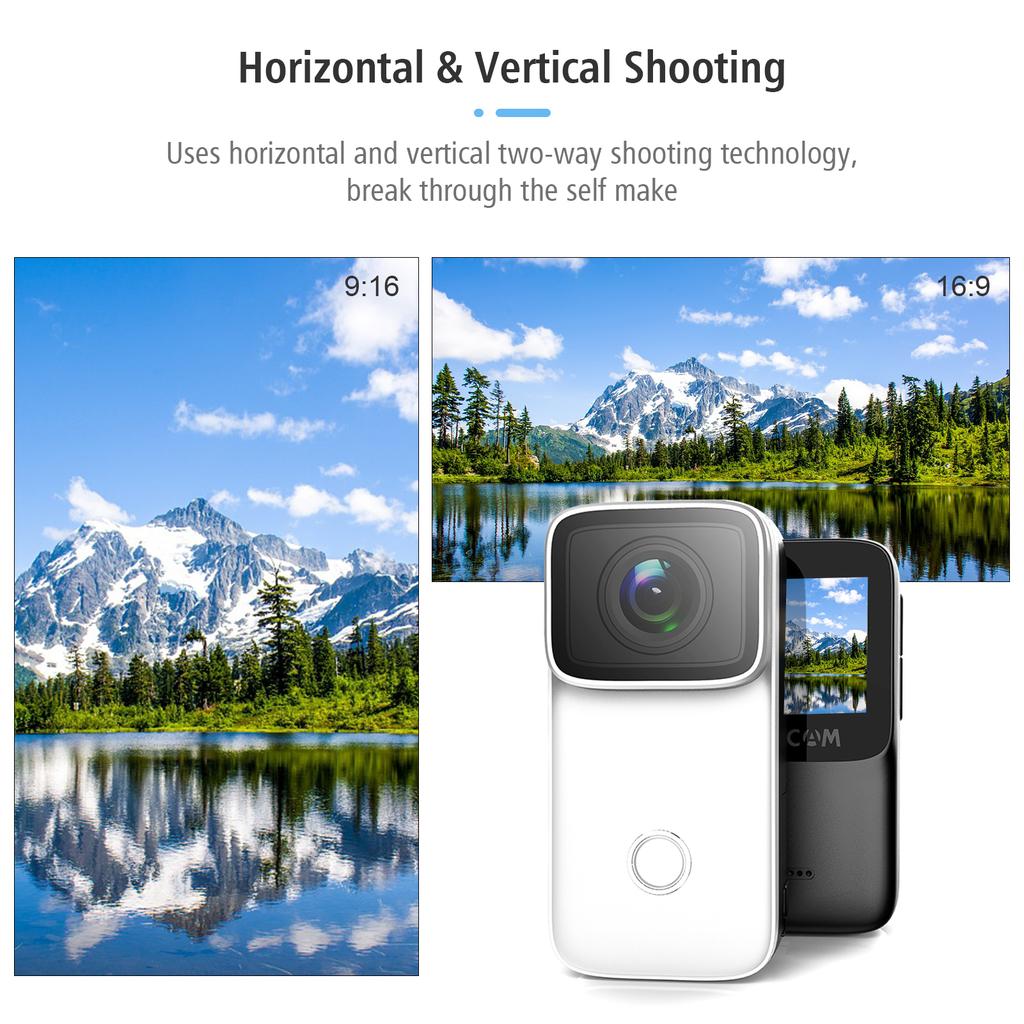 SJCAM C200 4K Mini WiFi Action Camera with 1.28 Inch IPS Screen 5M Body Waterproof 6-Axis